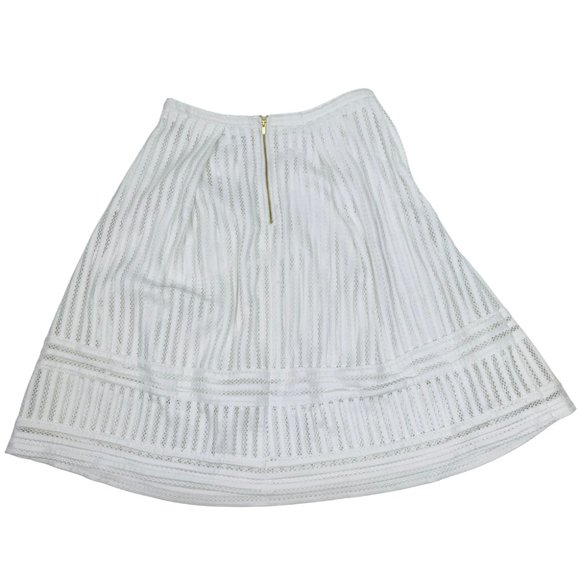 H&M Lace Skirt White Bohemian Mesh A Line Size 12 - Picture 2 of 10